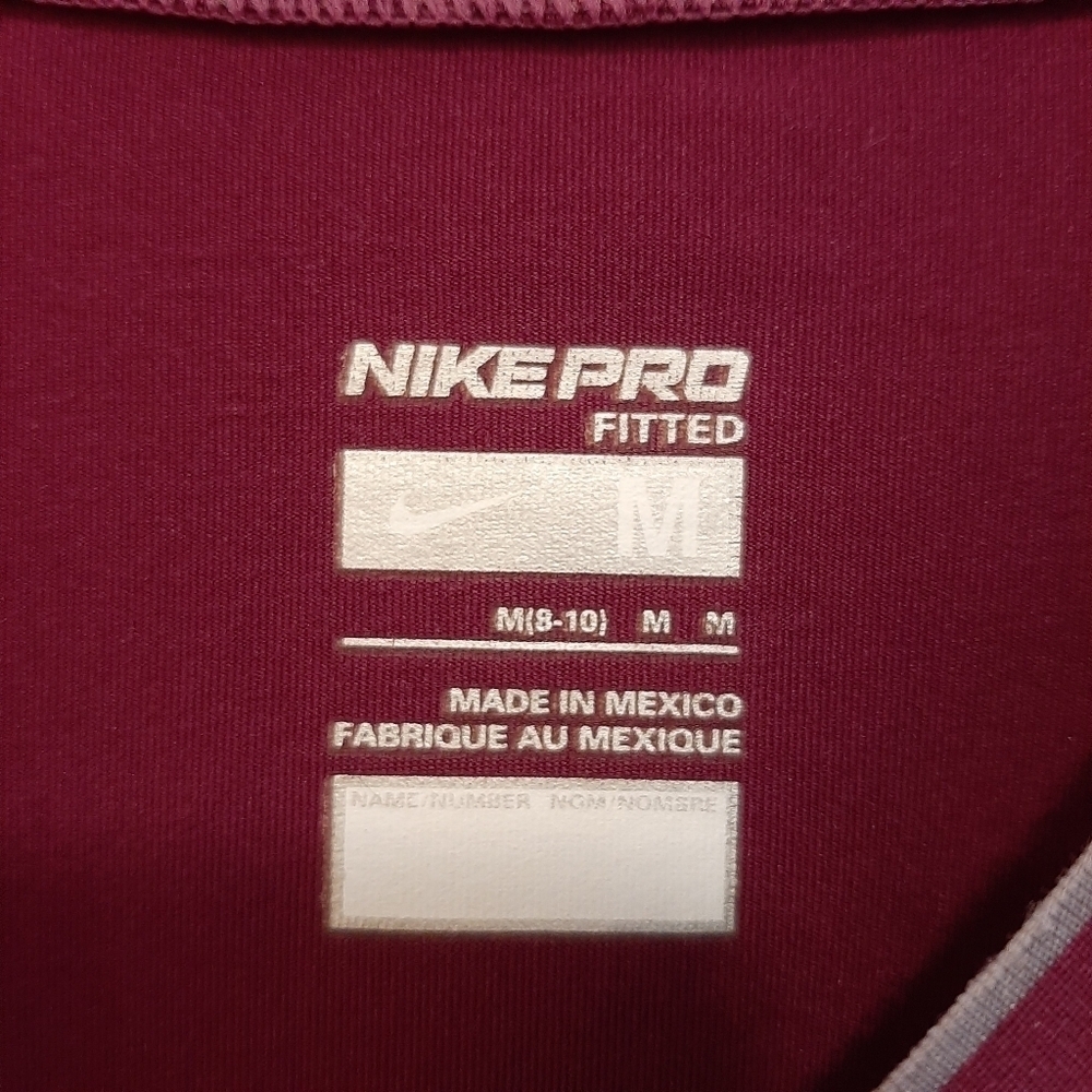 Nike Pro Women's Medium Purple Fitted Long Sleeve Workout Tee Shirt Activewear - Picture 5 of 8
